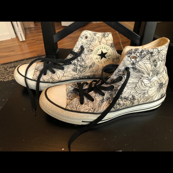 COPY - Rare Converse Floral High Tops - Picture 2 of 6